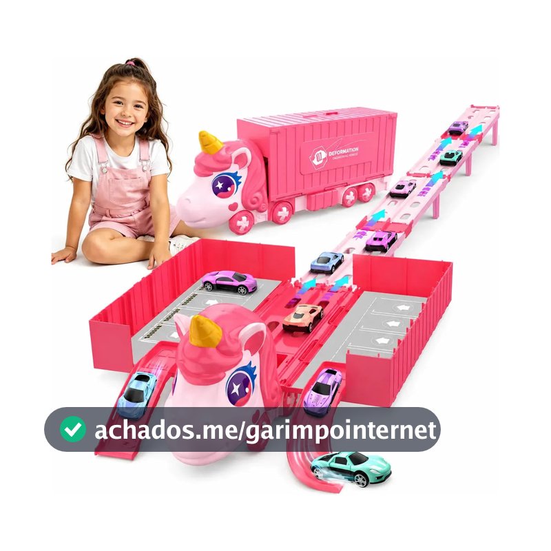 Caminhão Brinquedo Infantil Transformável Com Pista E Carrin