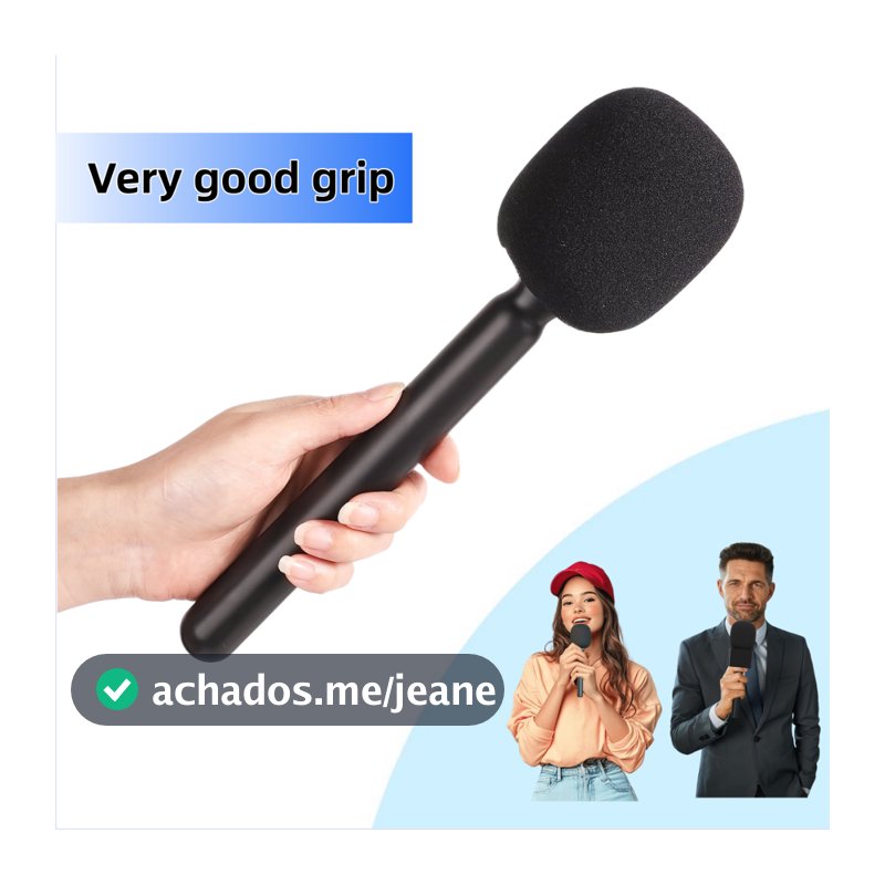 Adequado para vários microfones de lapela sem fio entrevista portátil vara repórter microfones de rádio profissional