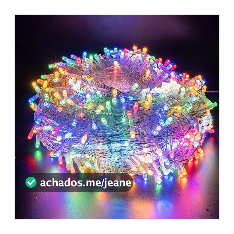 Pisca Pisca 10Metros 100Leds Luz Coloridos 110V 220V Para Iluminação De Natal E Decoração De Festa