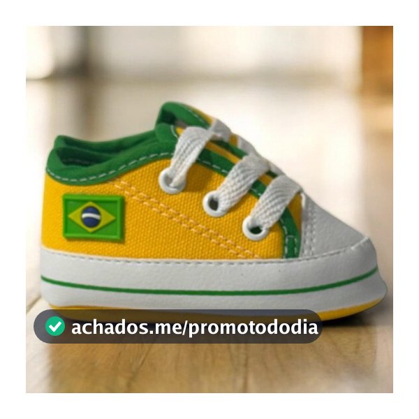 Sapatinho de Bebê Recém Nascido Patriota Bolsonaro Brasil RN Verde Amarelo