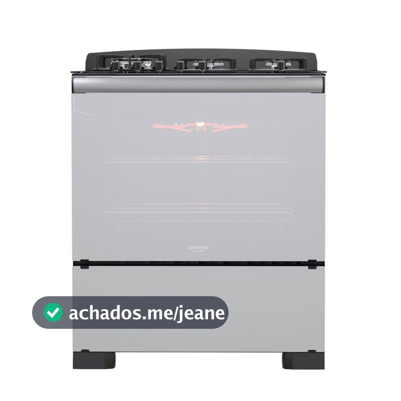 Fogão 5 Bocas Dako Diplomata Glass Grill Style Timer Bivolt