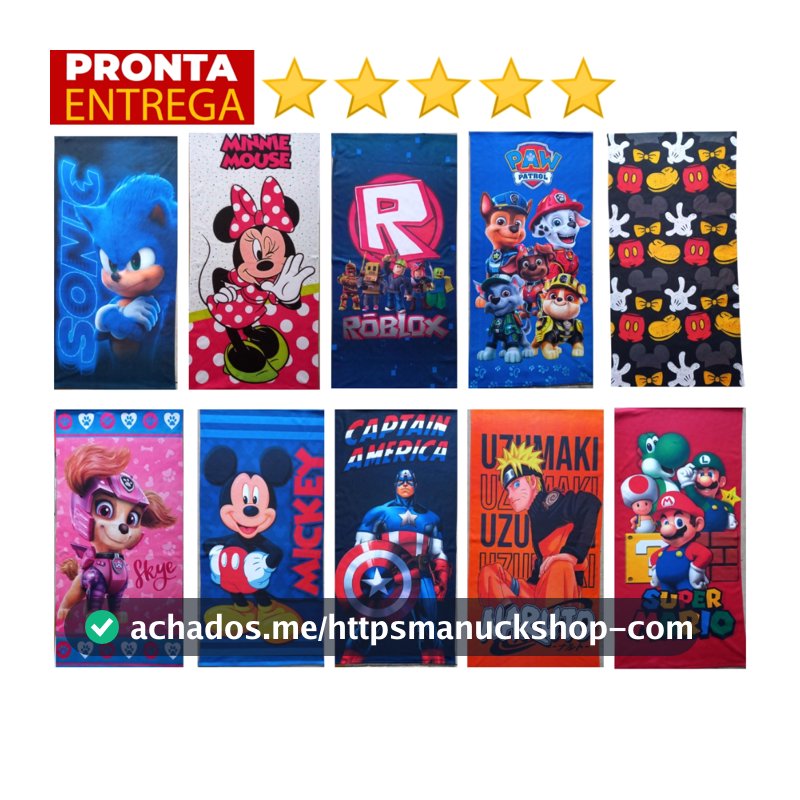 Toalha De Banho e Praia Infantil Gigante Estampada De Algodão