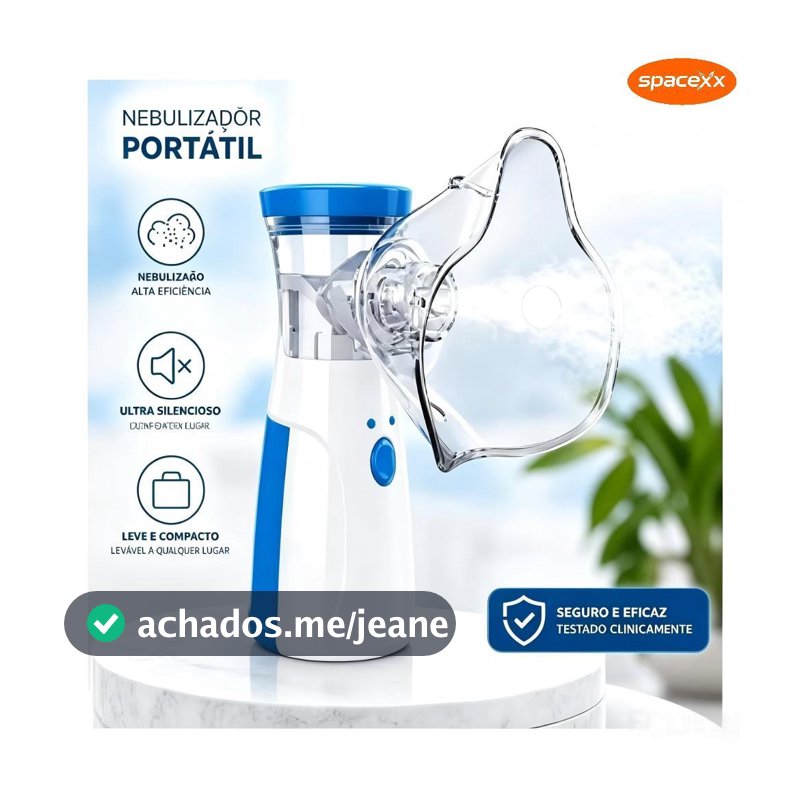 Nebulizador Inalador Portatil Ultrassonico Silencioso Bivolt -Spacexx