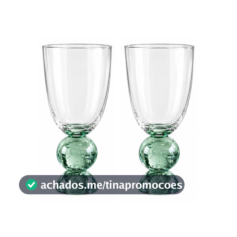 Copo de Vidro Verde Decorativo para Mesa Posta Elegante