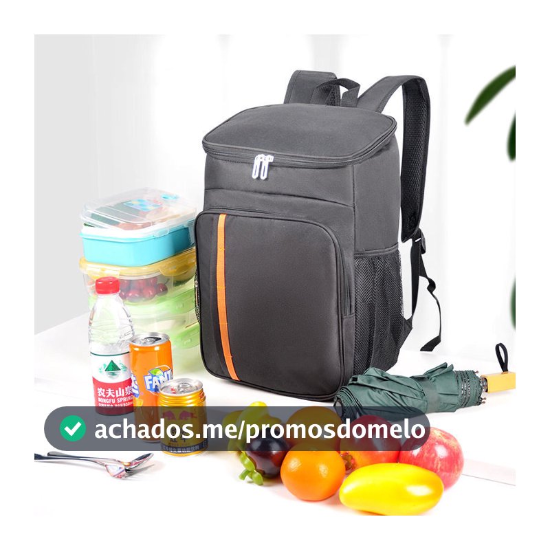 Mochila Térmica Bag Freezer Cooler Gelo Bolsa Bebidas Anti Vazamento Praia Camping Premium - 18 litros