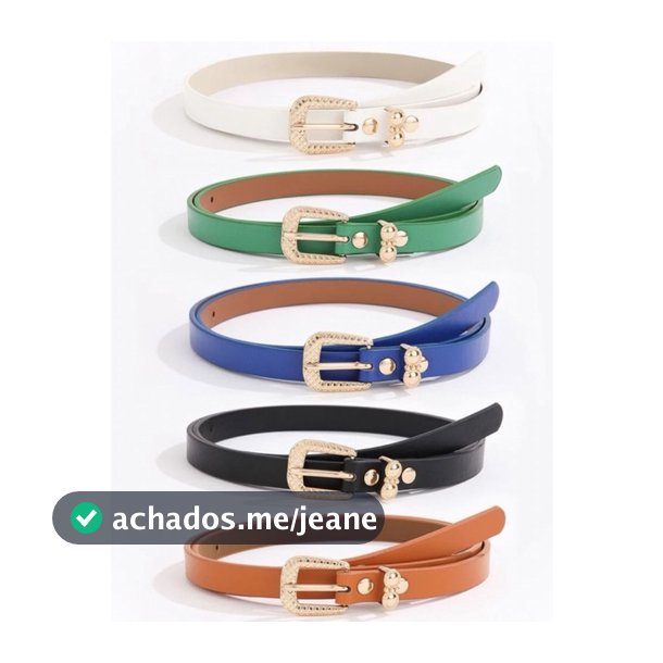 1 Cinto fino cores vestido jeans