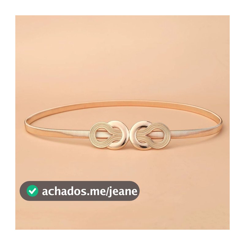 Cinto Feminino Metal Elástico Modelo Fivela Moda BlogueiraC-25