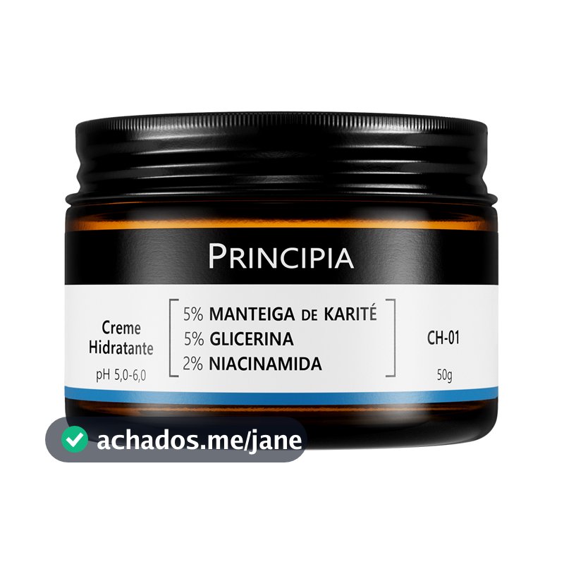 Creme Hidratante Facial 5% Manteiga de Karité + 5% Glicerina + 2% Niacinamida CH-01Principia - 50g