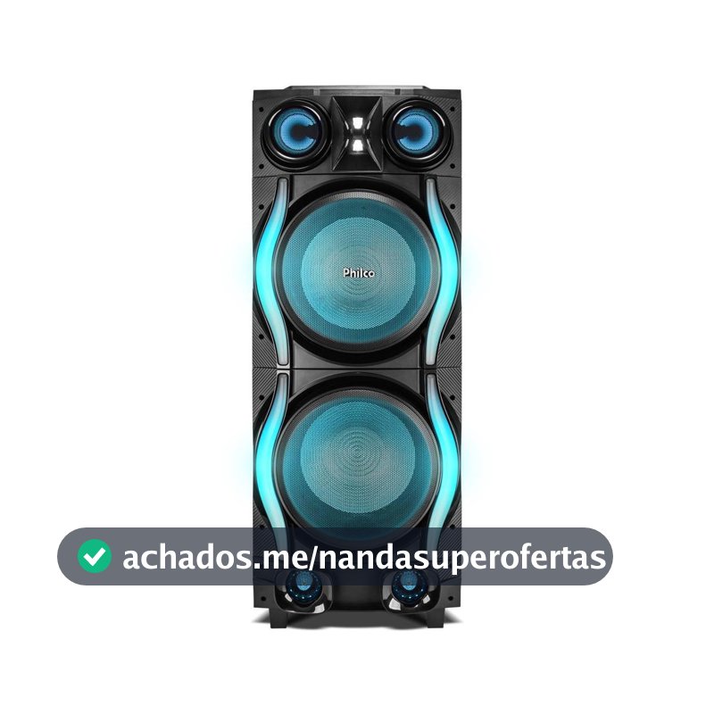 Caixa de Som Philco Extreme Woofer Duplo 12" 2700W PCXE27000
