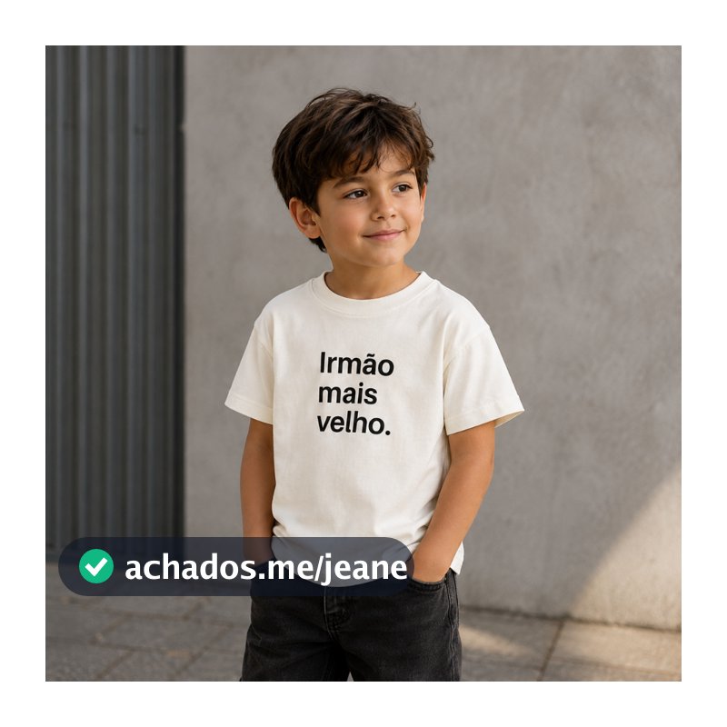 Camisetas infantil streetwear IRMÃO MAIS VELHO 2 ao 16 unissex camisa