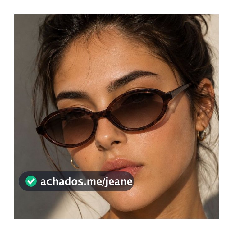 Óculos De Sol Feminino Oval Retrô Tartaruga Oncinha UV400 Vintage Fashion Blogueira Luxo