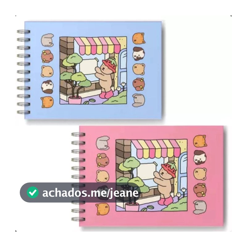 Livro de colorido Goods Ursinho - 50 imagens, capa dura holográfica, formato A5