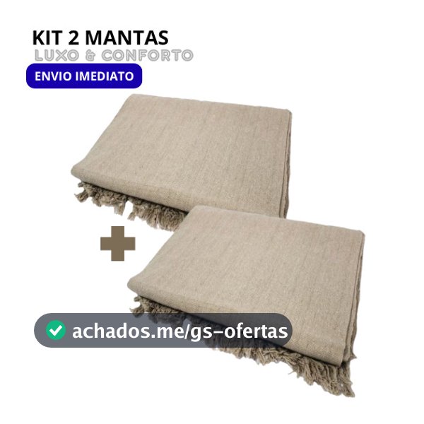 Kit 2 Manta Para Sofá/Cama Gigante Grande Decorativa Protetora 2.10x1.20 Luxo Sofá cama cadeira frio