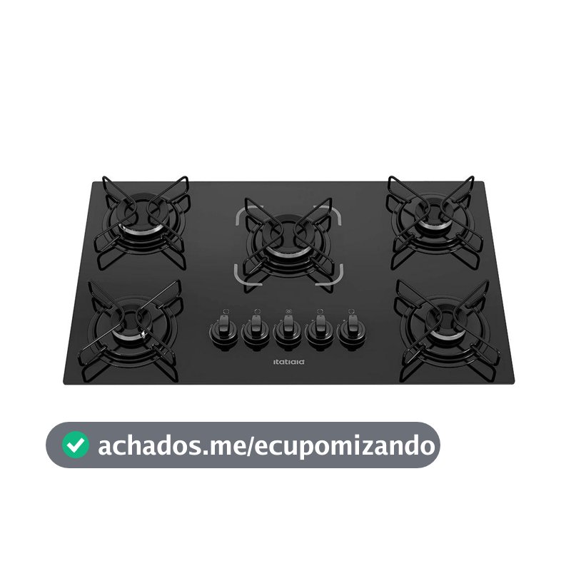 Cooktop Itatiaia Essencial 5 Bocas Vidro Preto Bivolt 3700000193
