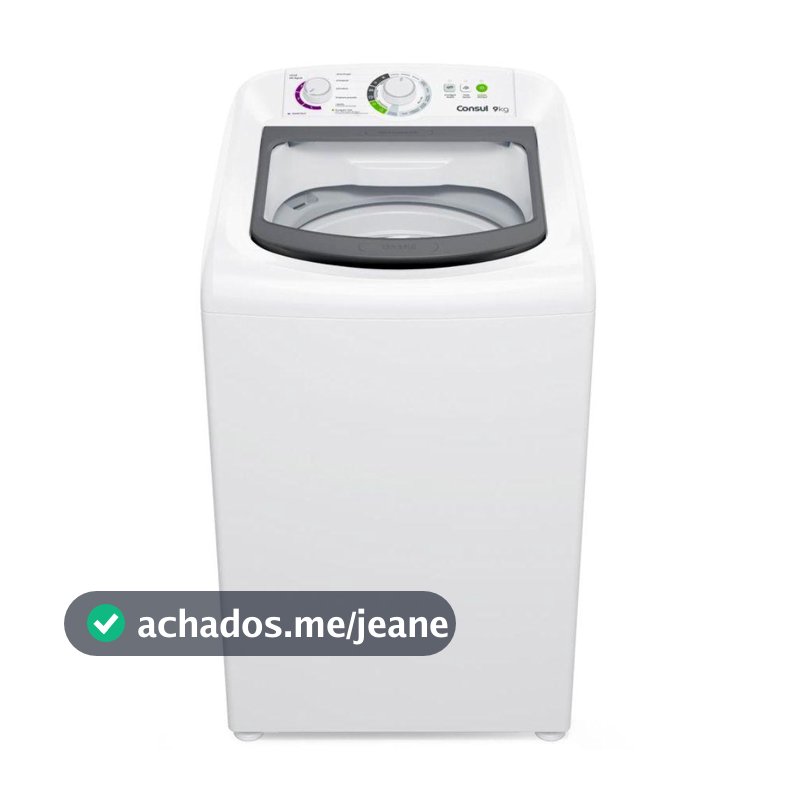 Lavadora de Roupas Automática Consul 9 Kg CWB09BB Dosagem Econômica Branca