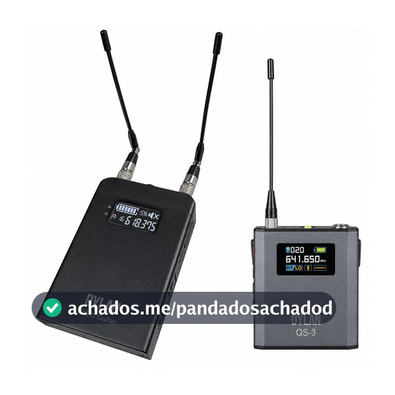 TRANSMISSOR DYLAN SEM FIO QS-3 PARA GUITARRA/VIOLÃO/BAIXO