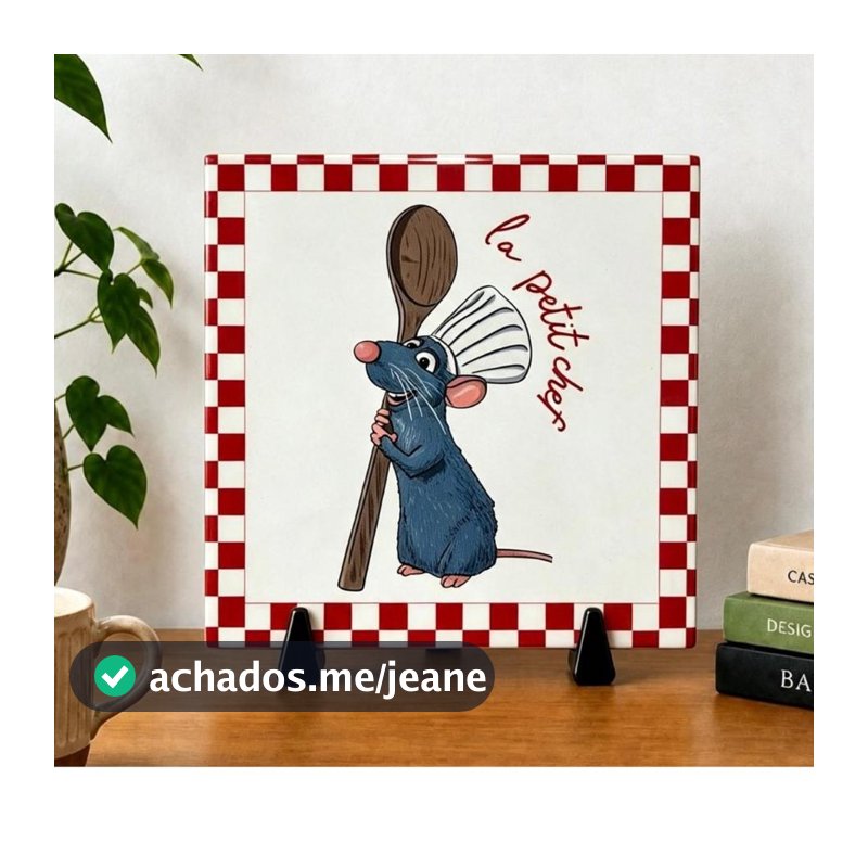 Azulejo Decorativo Ratatouille Cozinha Chef Quadro Gastronomia Decoração Parede Área Gourmet Presente Casa Família