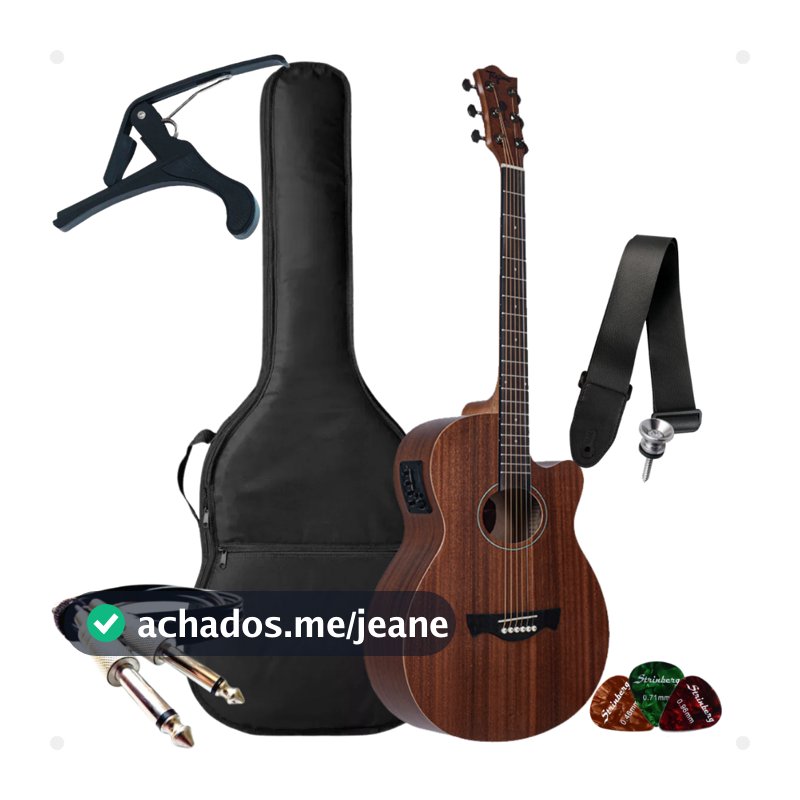 Kit Violão Tagima Dallas Elétrico Latin America Gran Reserva + Acessórios