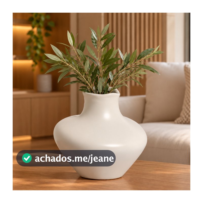 Vaso Decorativo Movimento 2 19x18cm 2A Cerâmica Organica Fosco Acetinado Sofisticada Decoração Sala