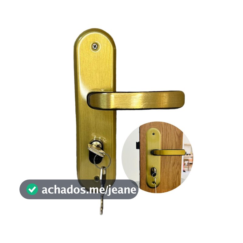 Fechadura para Porta Casa Externa Sala Interna Quarto Wc Banheiro Stilo Bronze Dourada MGM