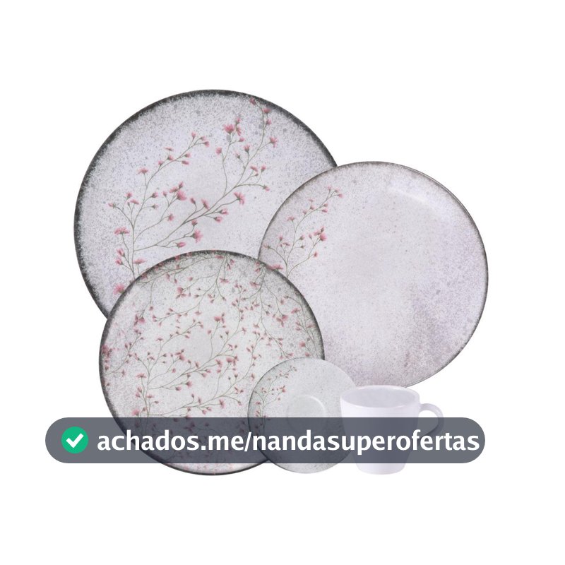 Jogo de Jantar Floralis Porcelana Decorada 20 Peças Tramontina