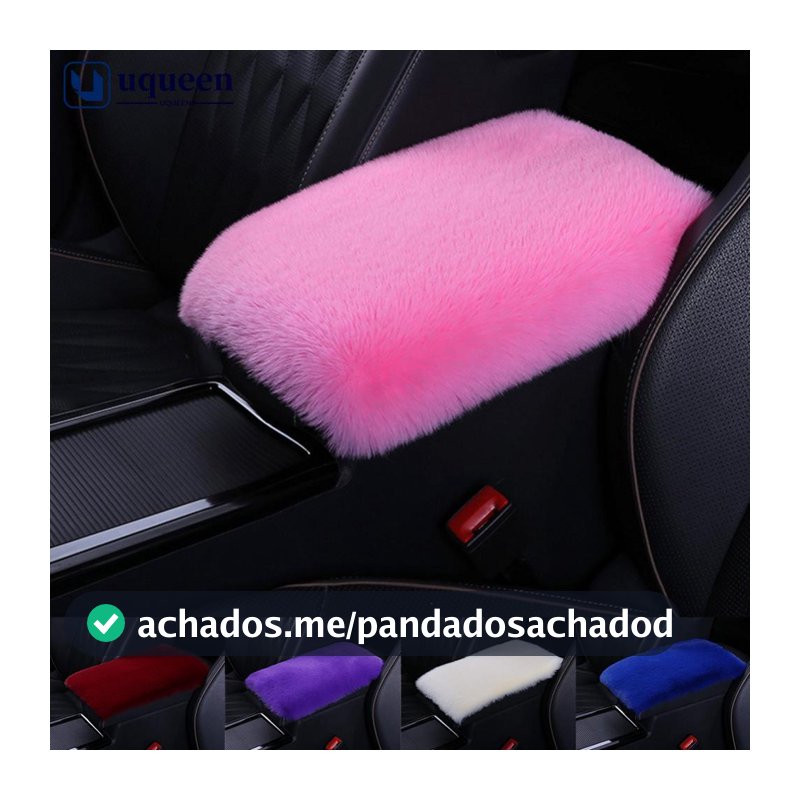 Capa de Console de Carro Universal em Pelúcia Macia UQUEEN, Almofada de Apoio de Braço para Mulheres, Acessórios de Inte