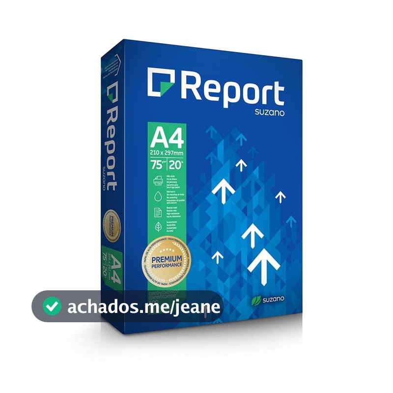 Papel Sulfite Report Premium A4 Branco Pacote 500 Folhas