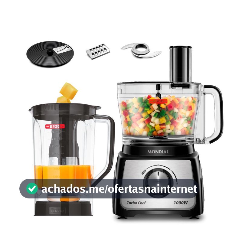 Multiprocessador Turbo Chef 5 em 1 Mondial Preto 1000W MPN-01-B