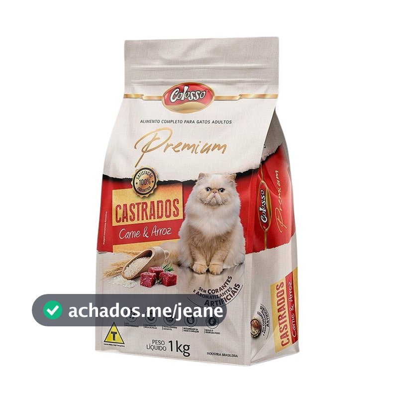 Ração Colosso Premium Gato Castrado 1 Kg Carne