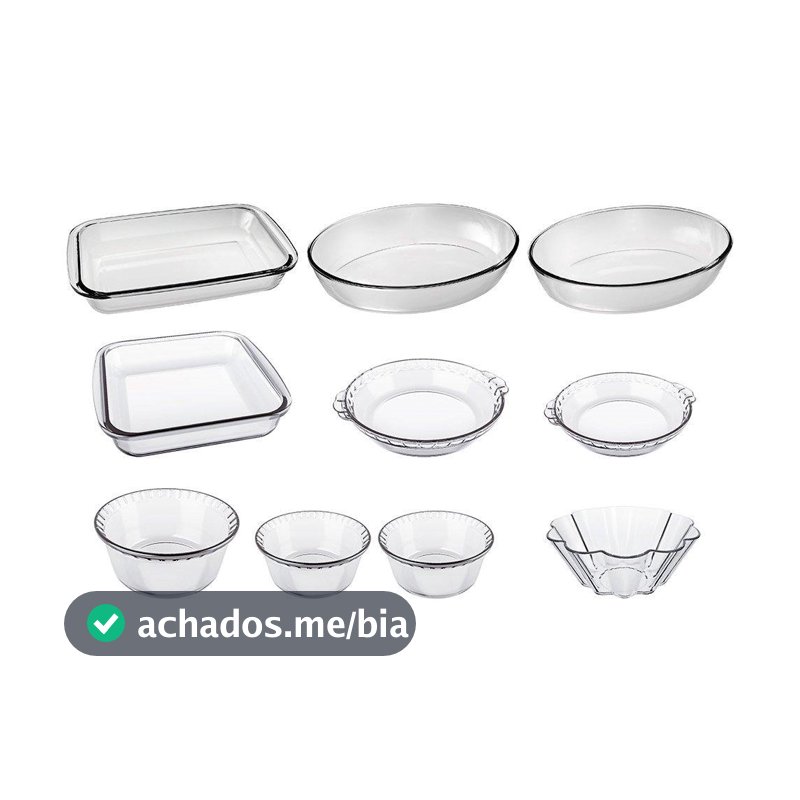 Conjunto de Assadeiras e Formas Marinex 10 Peças
