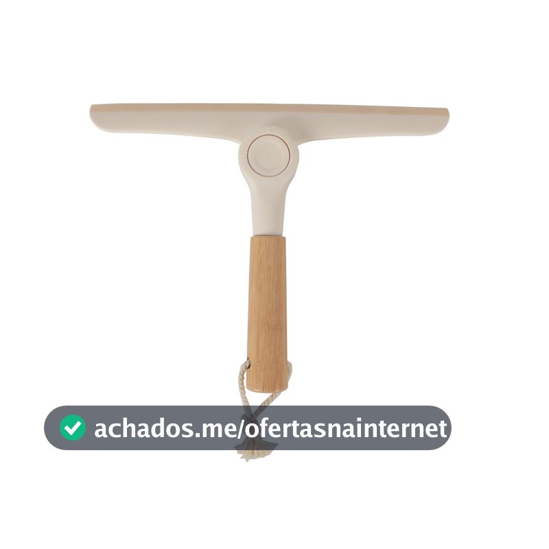 Rodo de Pia Dobrável com Cabo de Bambu Oikos Rodinho Off White Bege