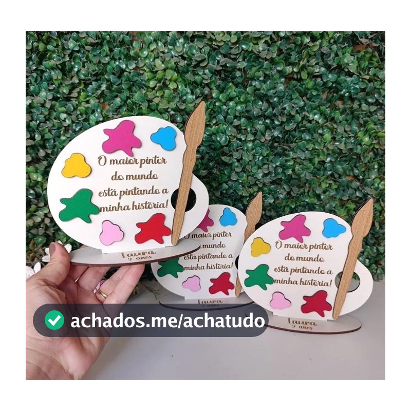 Centro de mesa O Maior Pintor do mundo \Pintando o 7 \ A vida é da cor que agente pinta