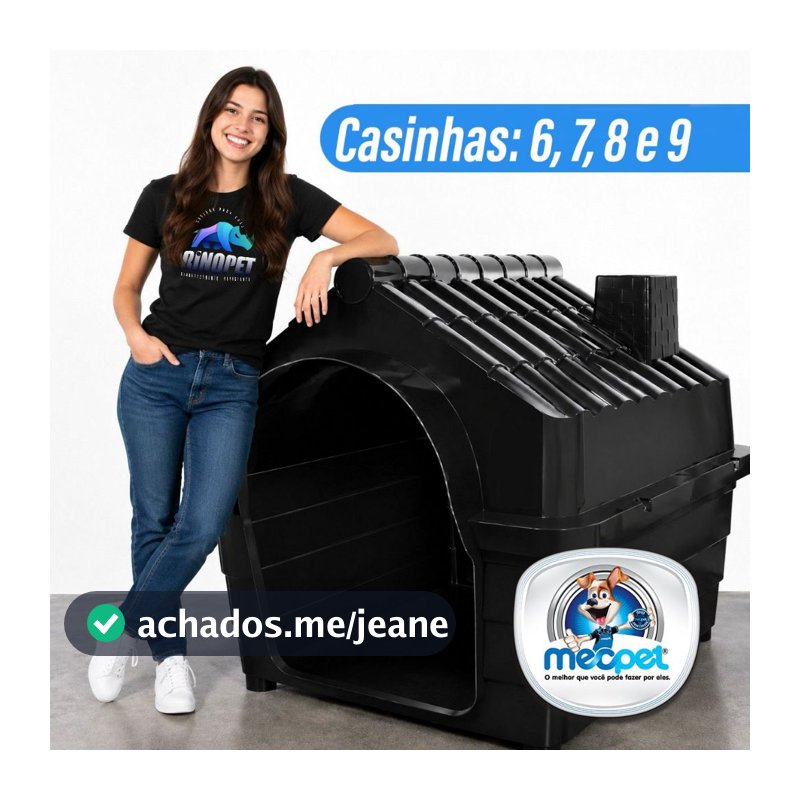 Casa Casinha Plástica Para Cachorro N6 N7 N8 N9 Porte Médio e Grande Extra Grande Big