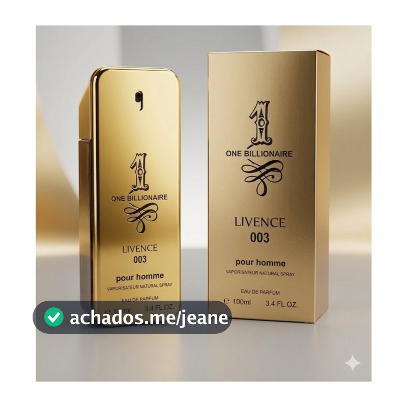 Perfume Masculino  One Biliionare Luxo Gold Livence 003 100ml Fixação Forte