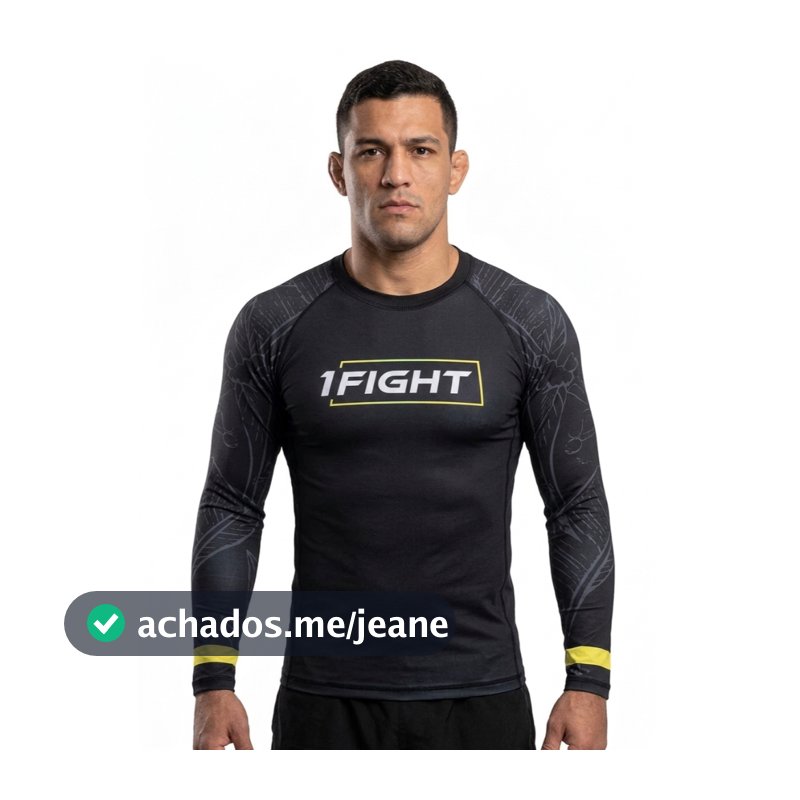 Rashguard Jiu Jitsu MMA No Gi 1 Fight Camisa Térmica Manga Longa Submissão Masculina