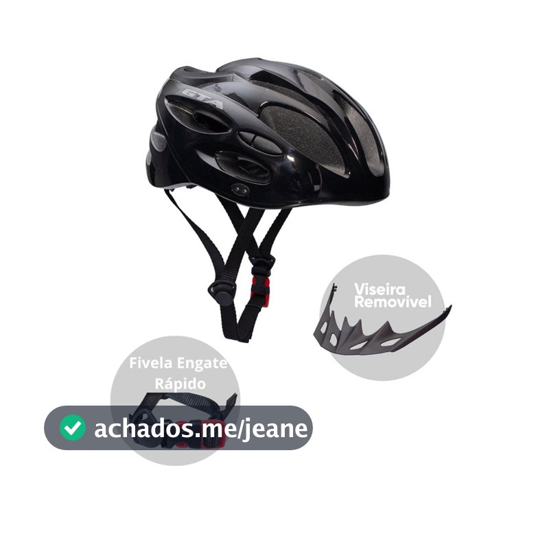 Capacete Bike Bicicleta Mtb Speed Pisca Led Gta Inmold Preto Tamanho M 54-58cm  Ventilado