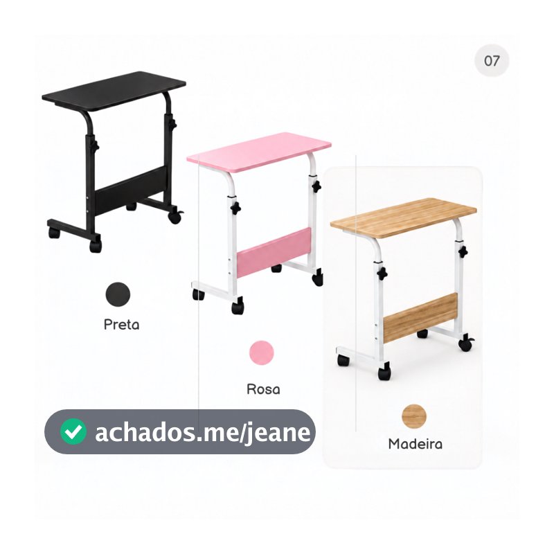 Mesa Multiuso Portàtil Notebook Com Altura Regulavel e Rodinhas Cama Sofá Ajustavel