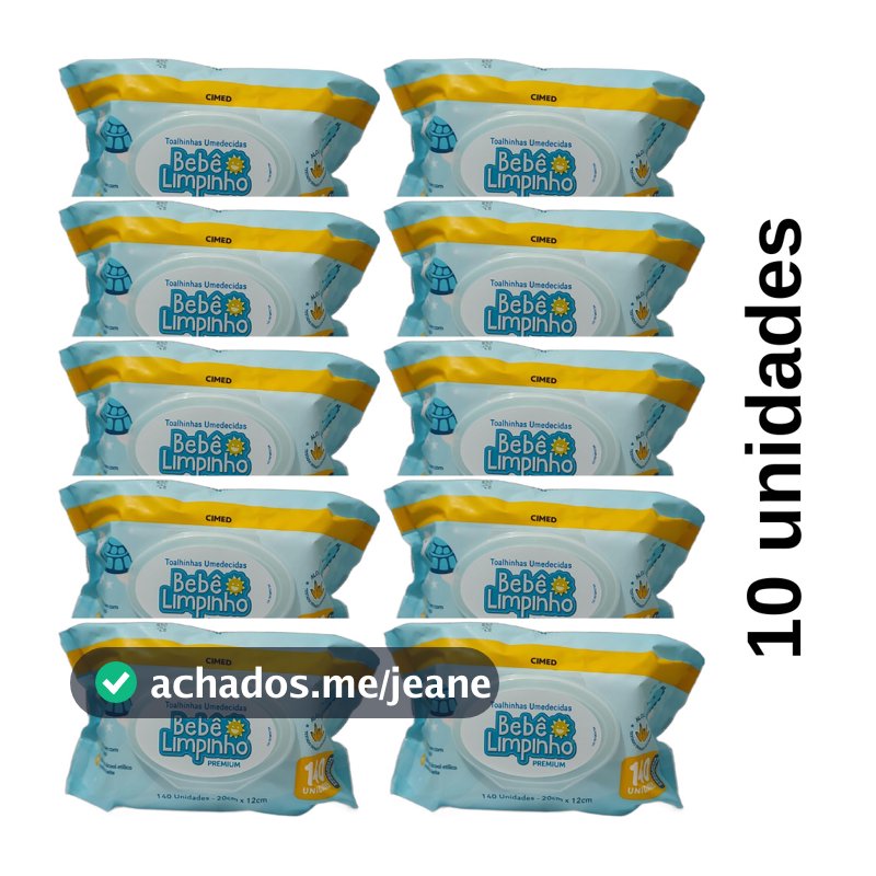 KIT COM 1.400 TOALHAS UMEDECIDAS BEBÊ LIMPINHO PREMIUM - CIMED