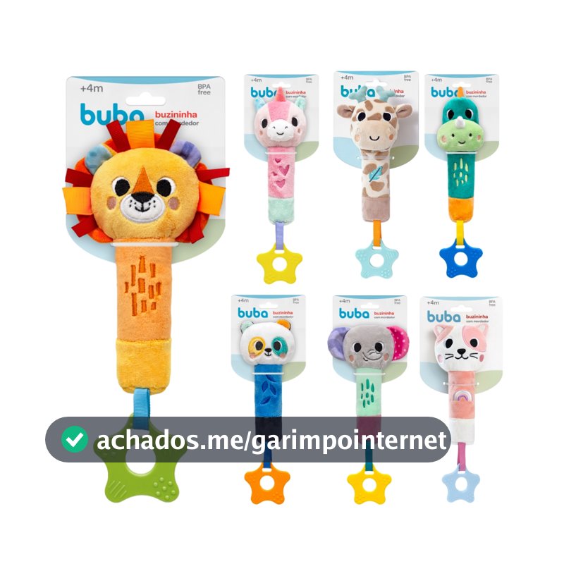 Brinquedo para Bebê Buzininha da Buba com Mordedor de Silicone