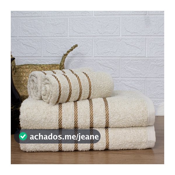 Jogo de Toalha 4 Peças Dubai - 2 Banho + 2 Rosto 100% Algodão 330g/m²