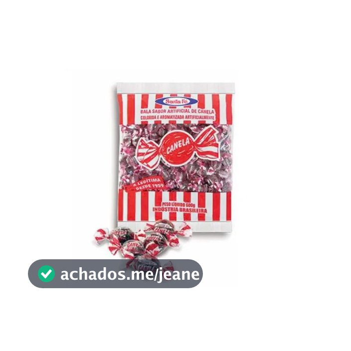 Bala Canela Santa Fé Pacote C/ 600gr