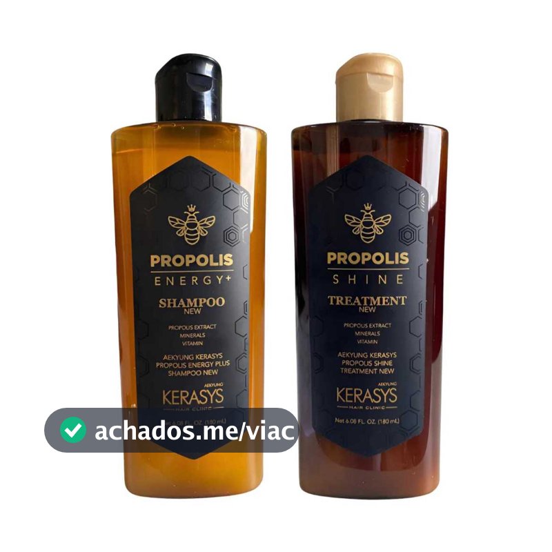 Kit Kerasys Royal Propolis Shine + Energy Shampoo e Tratamento 180ml