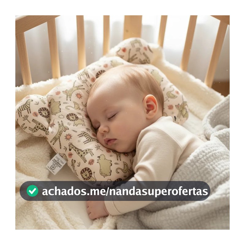 Travesseiro Almofada Rn Bebê Anatômico Para Bebê + Oferta
