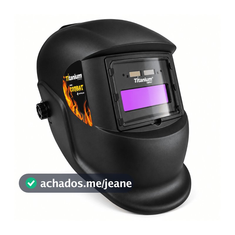 Máscara de Solda Combat Auto Escurecimento DIN 11 Fixa Titanium Platina