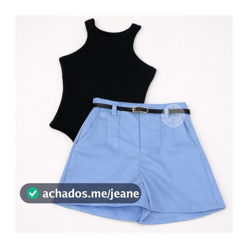 Conjunto Body Regata + Short Alfaiataria Premium - Diversas Cores