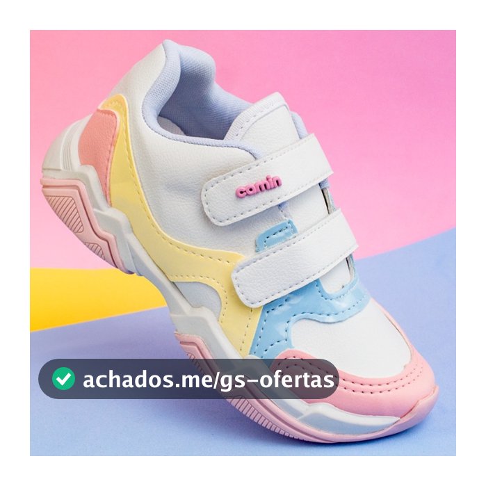 Tênis Infantil Feminino Volta As Aulas Menina Confortável Promoção Original Camin
