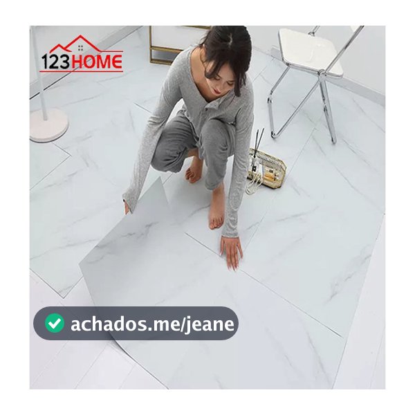 Kit 15 Placas Adesivas Autocolante para Piso Estilo Marmorizado 60cm x 60cm Cobertura 5,4m² - Diversos Modelos