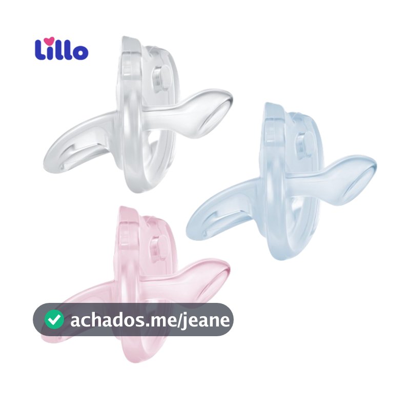 Chupeta Lillo 100% Silicone Ortodôntica para Bebê 0-6 meses Soft Divertida com Alça Bico Anatômico Macio e Flexível