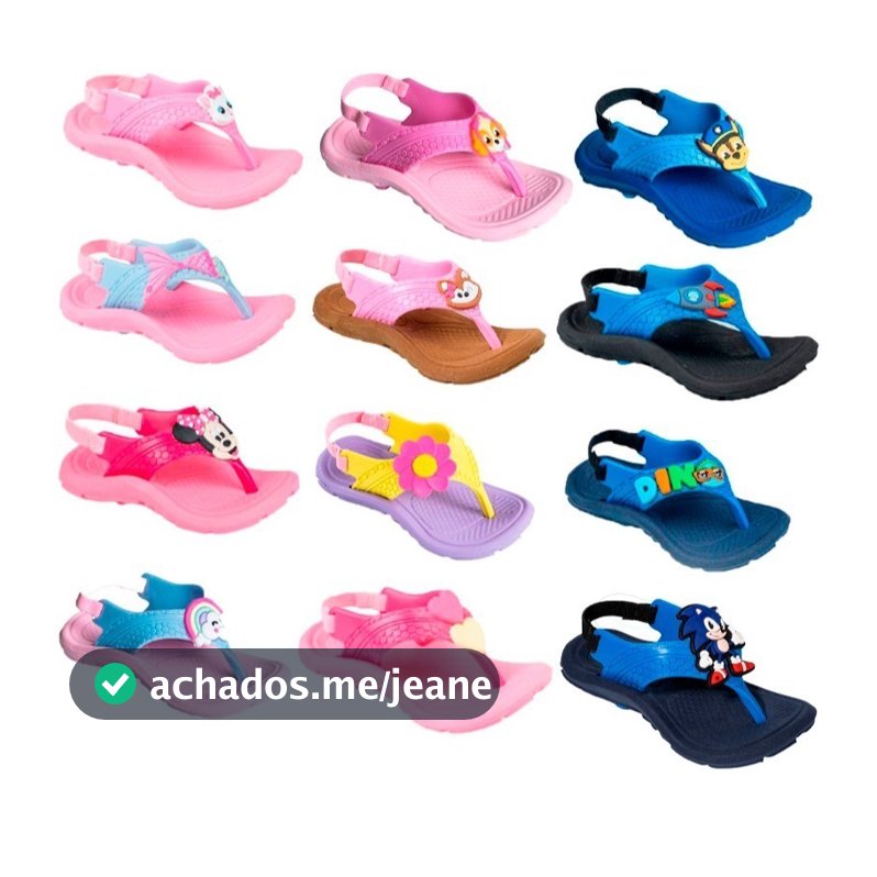 Chinelo Bebê Infantil Com Elástico Antiderrapante Confortável