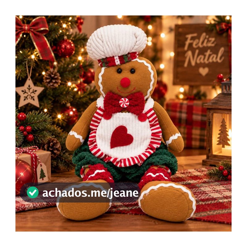 Boneco Biscoito de Gengibre Natalino Decorativo 44cm 26714 – Vencedor